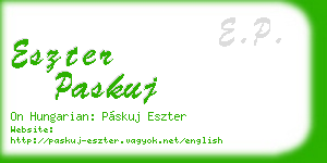 eszter paskuj business card