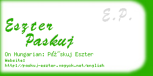 eszter paskuj business card